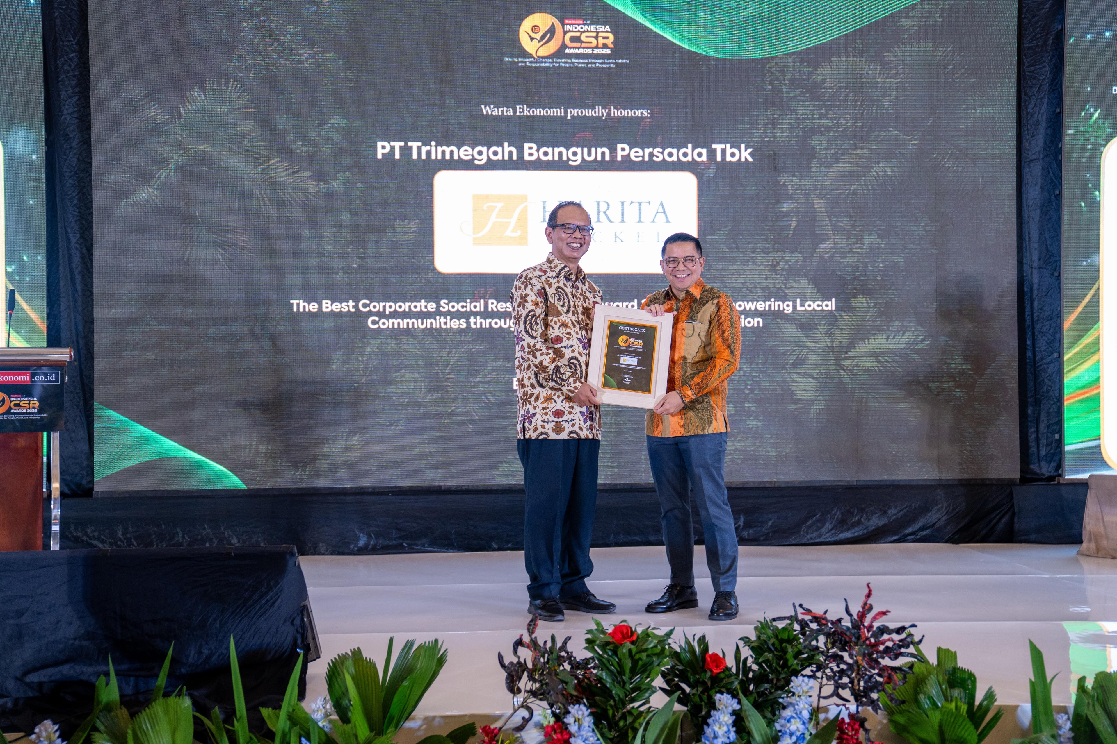 Harita Nickel Honored at the 2025 Indonesia CSR Award for Its Environmental and Social Innovation Programs