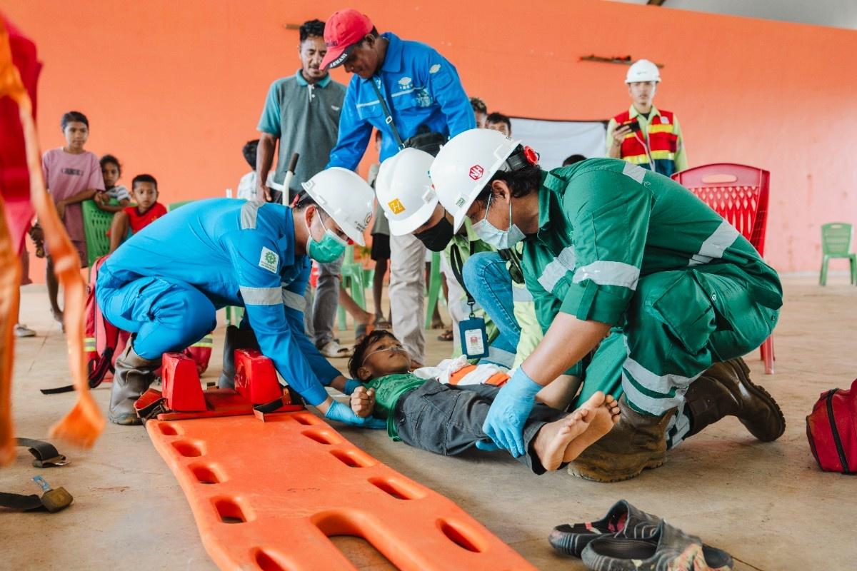 Harita Nickel Fasilitasi TSBD Kawasi lewat Pelatihan dan Kesiapsiagaan Bencana