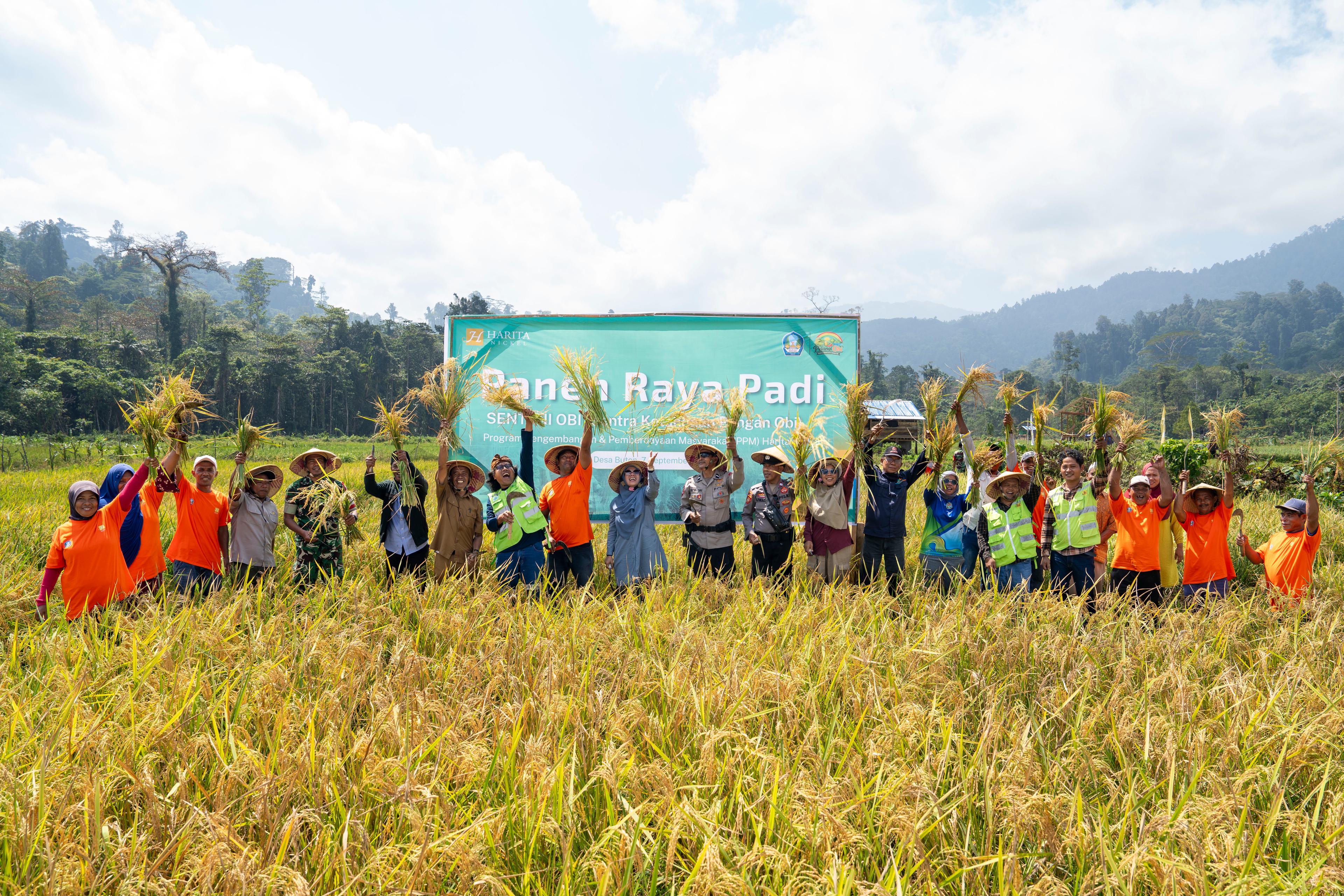 Panen Perdana Kelompok Tani Milenial Obi Lampaui Target Nasional